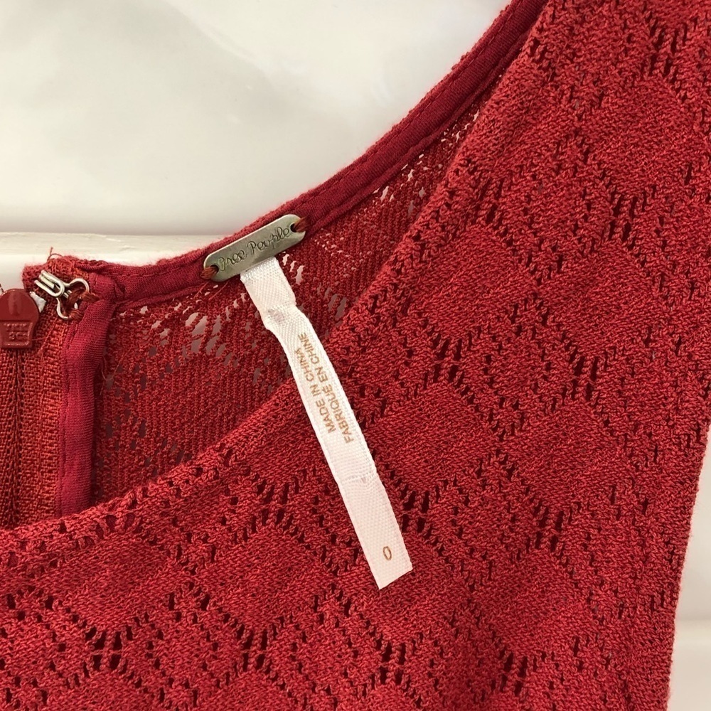 FREE People Daisy Waist Dress in Tibeten Red - Picture 7 of 8